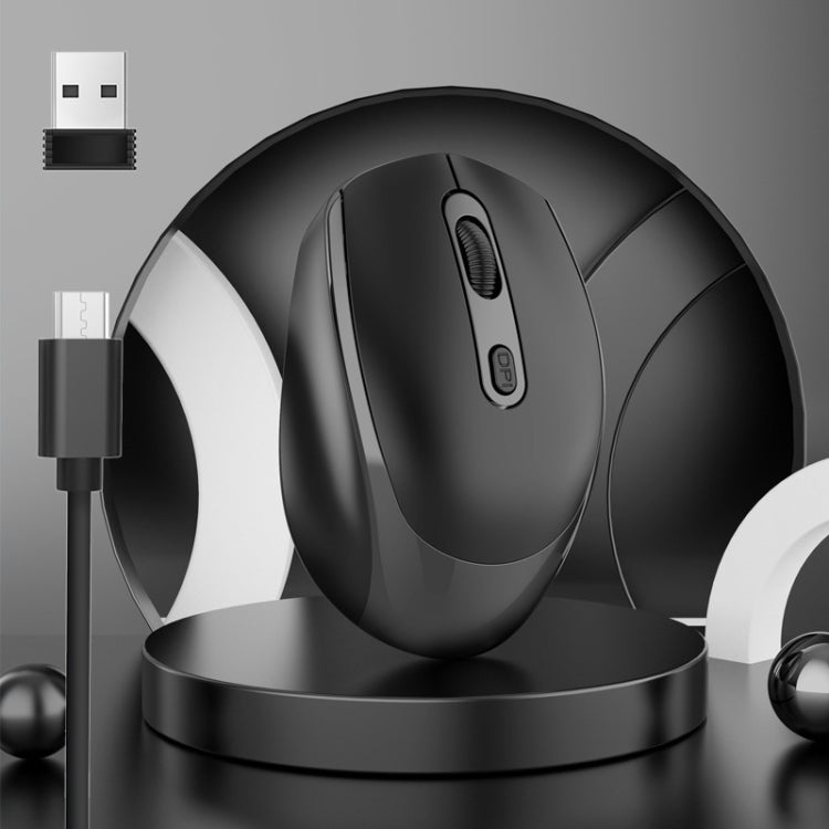 Mouse wireless HXSJ M107 4 pulsanti 1600 DPI 2,4 GHz, versione batteria, Dual Mode Rechargeable Mouse wireless HXSJ M107 4 pulsanti 1600 DPI 2,4 GHz, versione batteria, Dual Mode Rechargeable